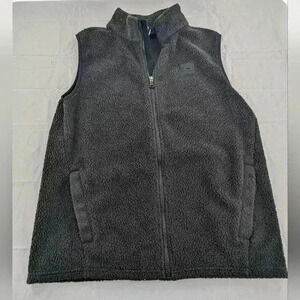 Under Armour Fleece Full-Zip Vest Boys Size Youth Large Black Coldgear Outdoor